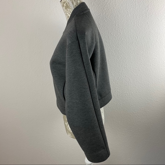 Everlane Gray Street Fleece Bomber Jacket Large - Picture 7 of 13